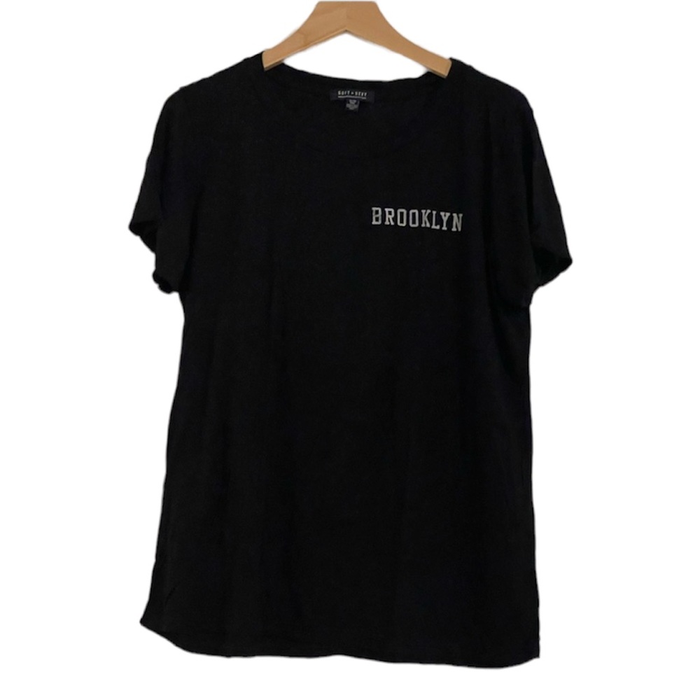 American Eagle Soft Brooklyn Map T-Shirt in Black Size XL